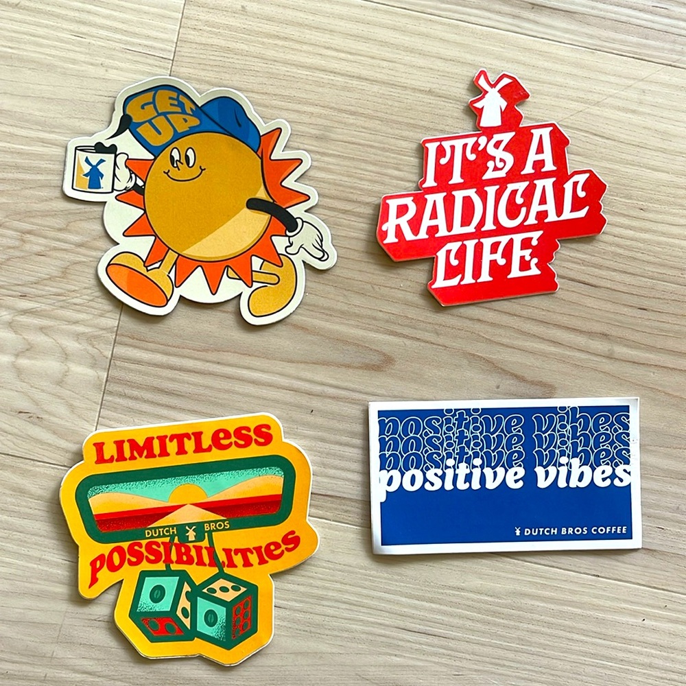 Positive Vibes Limitless Possibilities Dutch Bros Stickers